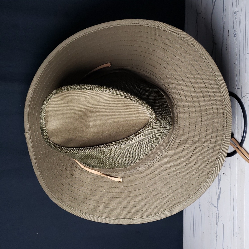 Goldcoast Sunwear 'Stream' Pike Crown Mesh Safari Hat in OD Green - One Size - Picture 5 of 16